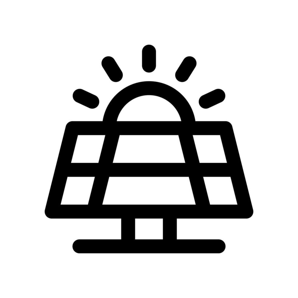 Solar- Panel Linie Symbol. Vektor Symbol zum Ihre Webseite, Handy, Mobiltelefon, Präsentation, und Logo Design.