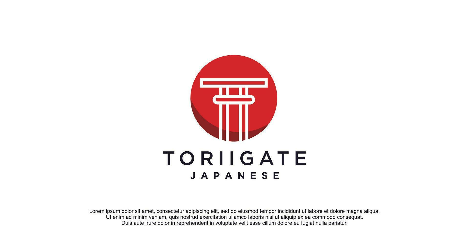 japansk toriien grindar logotyp och symbol design ikon vektor