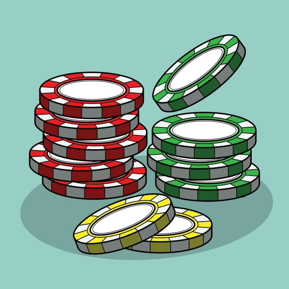 de illustration av kasino mynt vektor
