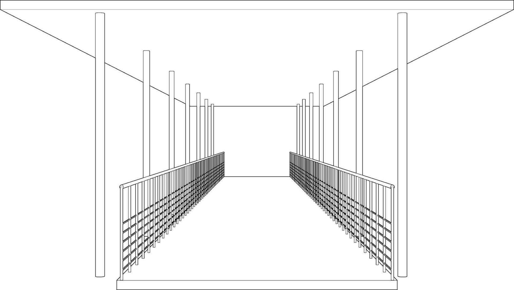 3d illustration av landskap projekt vektor