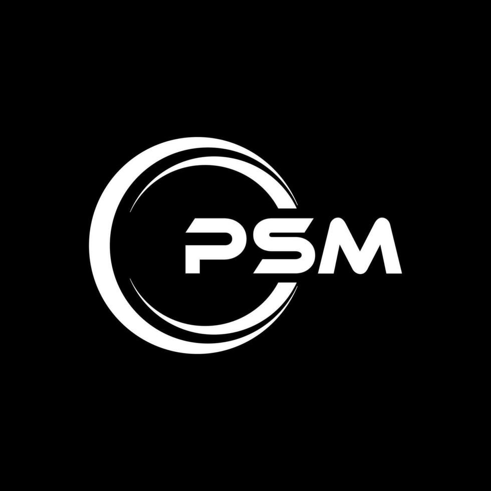 psm Brief Logo Design, Inspiration zum ein einzigartig Identität. modern Eleganz und kreativ Design. Wasserzeichen Ihre Erfolg mit das auffällig diese Logo. vektor