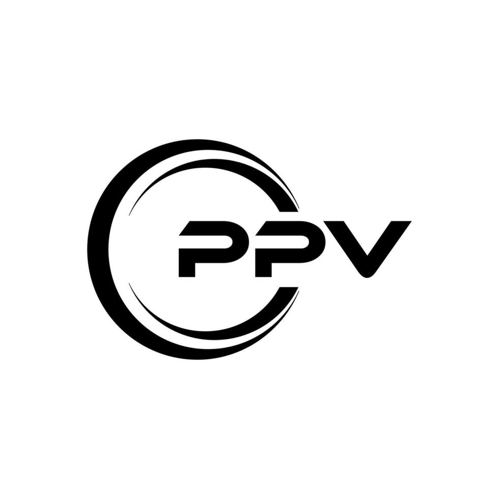 ppv Brief Logo Design, Inspiration zum ein einzigartig Identität. modern Eleganz und kreativ Design. Wasserzeichen Ihre Erfolg mit das auffällig diese Logo. vektor