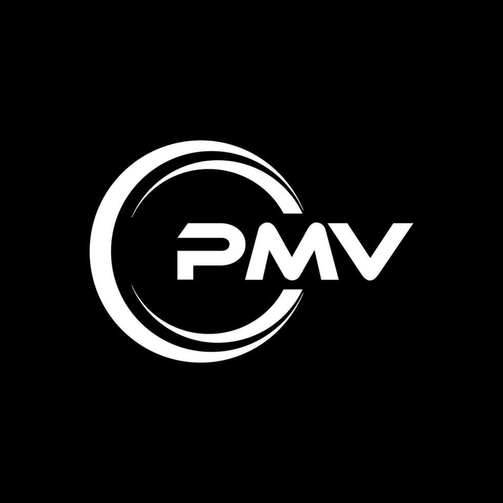 pmv Brief Logo Design, Inspiration zum ein einzigartig Identität. modern Eleganz und kreativ Design. Wasserzeichen Ihre Erfolg mit das auffällig diese Logo. vektor