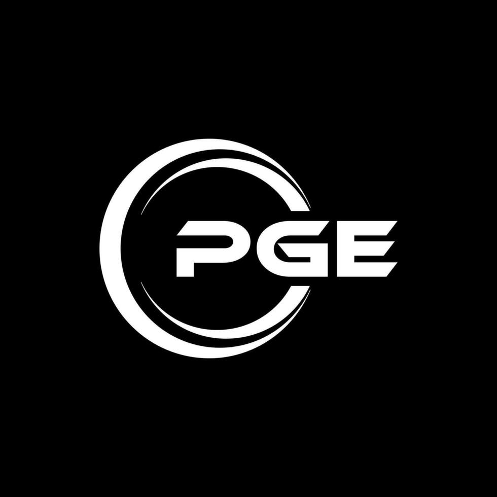 pge brev logotyp design, inspiration för en unik identitet. modern elegans och kreativ design. vattenmärke din Framgång med de slående detta logotyp. vektor