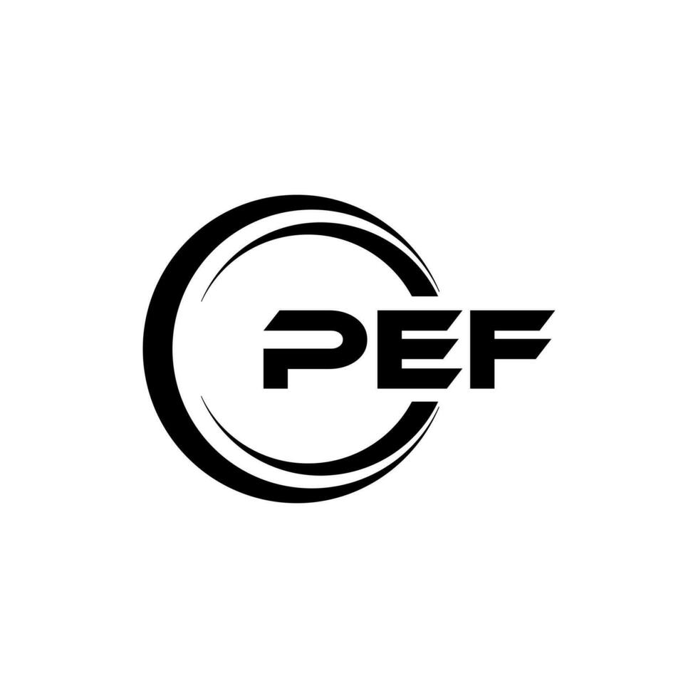 pef Brief Logo Design, Inspiration zum ein einzigartig Identität. modern Eleganz und kreativ Design. Wasserzeichen Ihre Erfolg mit das auffällig diese Logo. vektor