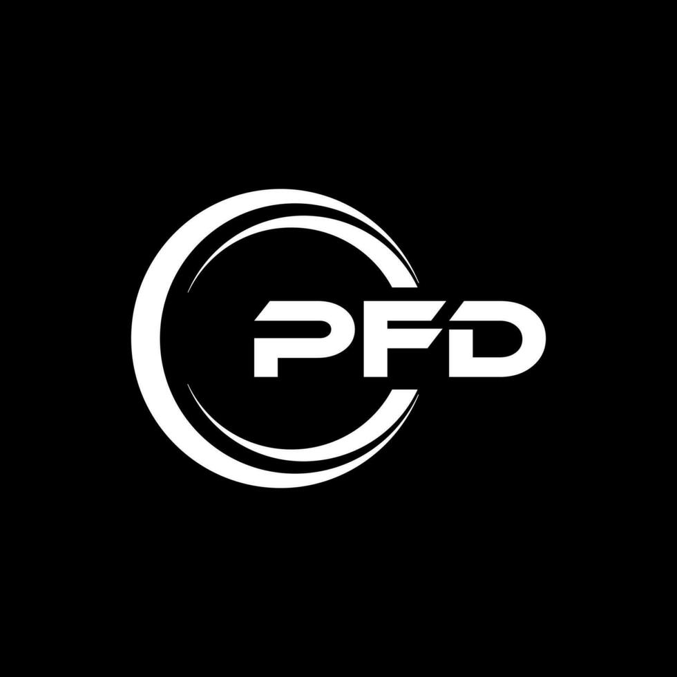 pfd Brief Logo Design, Inspiration zum ein einzigartig Identität. modern Eleganz und kreativ Design. Wasserzeichen Ihre Erfolg mit das auffällig diese Logo. vektor