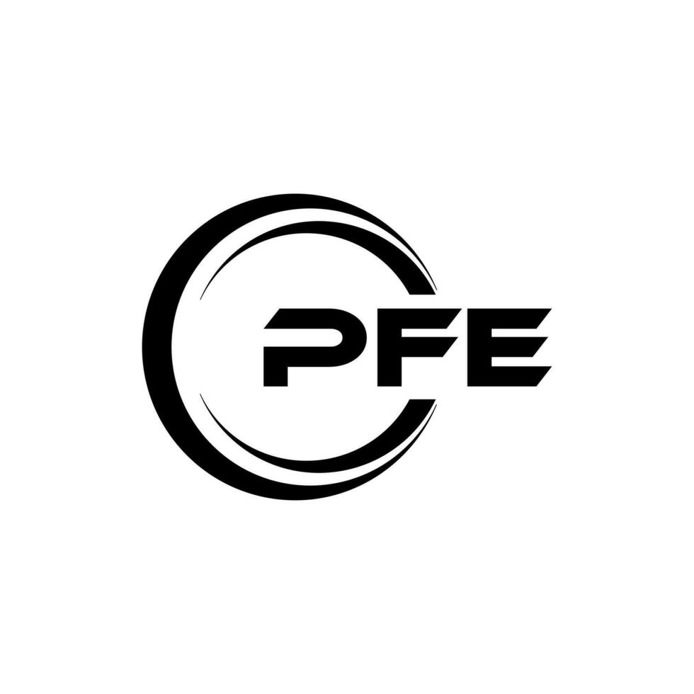 Pfe Brief Logo Design, Inspiration zum ein einzigartig Identität. modern Eleganz und kreativ Design. Wasserzeichen Ihre Erfolg mit das auffällig diese Logo. vektor