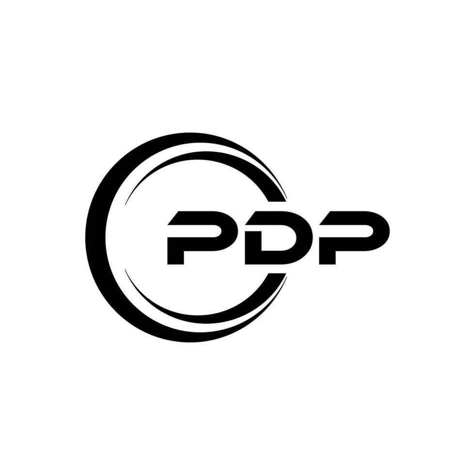 pdp brev logotyp design, inspiration för en unik identitet. modern elegans och kreativ design. vattenmärke din Framgång med de slående detta logotyp. vektor