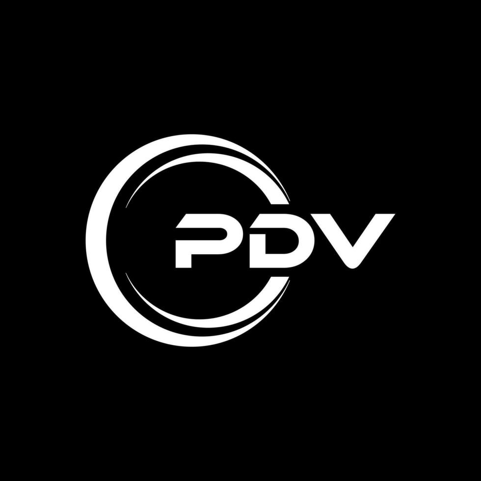 pdv brev logotyp design, inspiration för en unik identitet. modern elegans och kreativ design. vattenmärke din Framgång med de slående detta logotyp. vektor