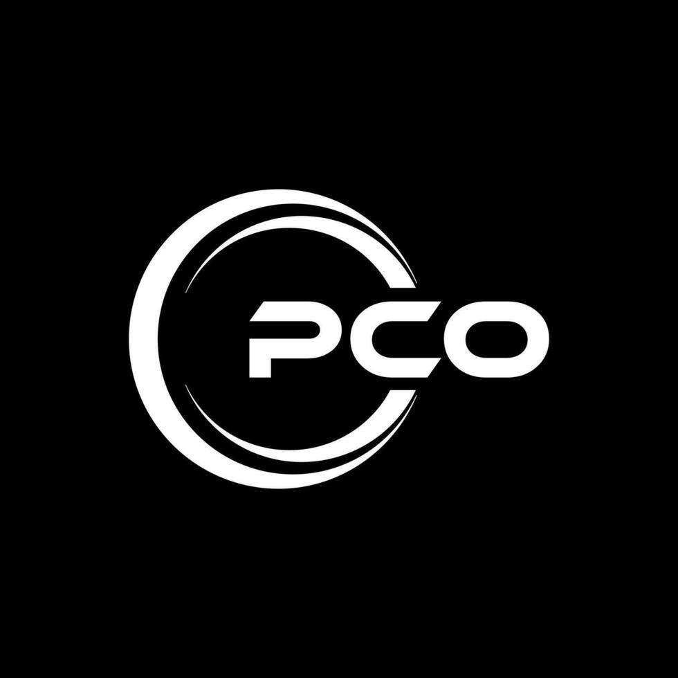 pco brev logotyp design, inspiration för en unik identitet. modern elegans och kreativ design. vattenmärke din Framgång med de slående detta logotyp. vektor