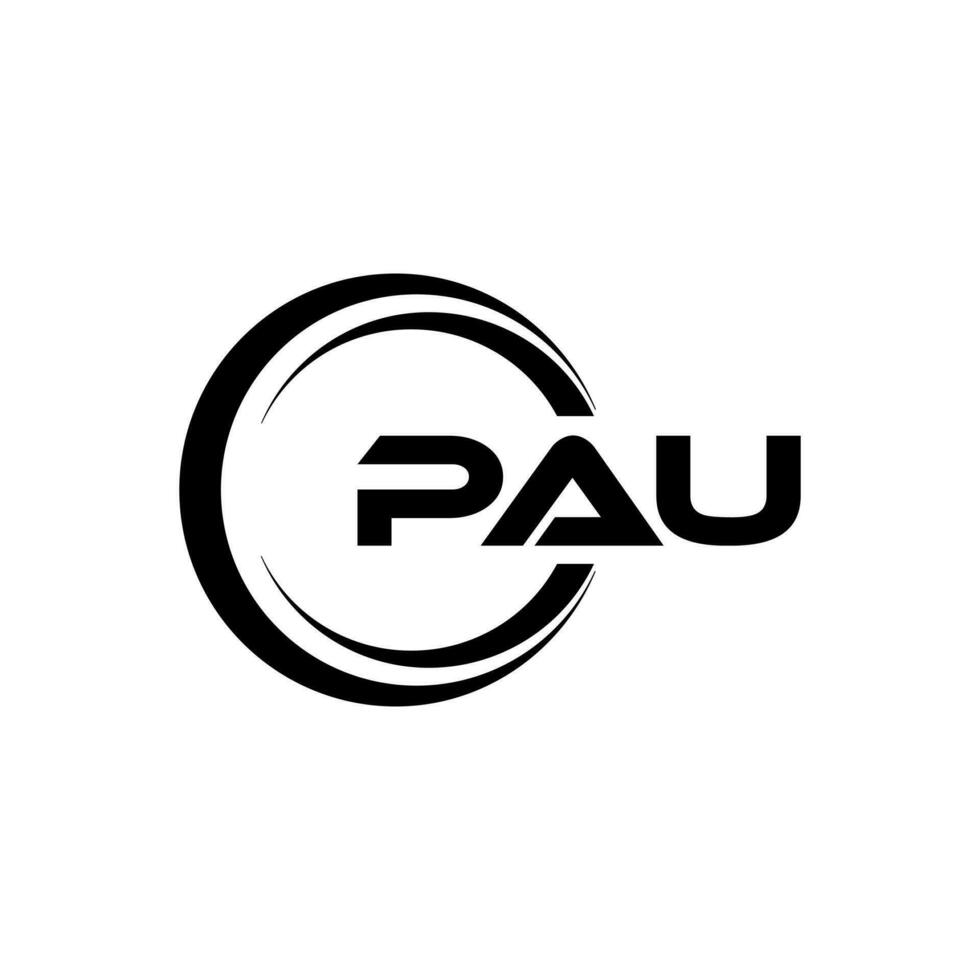 pau Brief Logo Design, Inspiration zum ein einzigartig Identität. modern Eleganz und kreativ Design. Wasserzeichen Ihre Erfolg mit das auffällig diese Logo. vektor