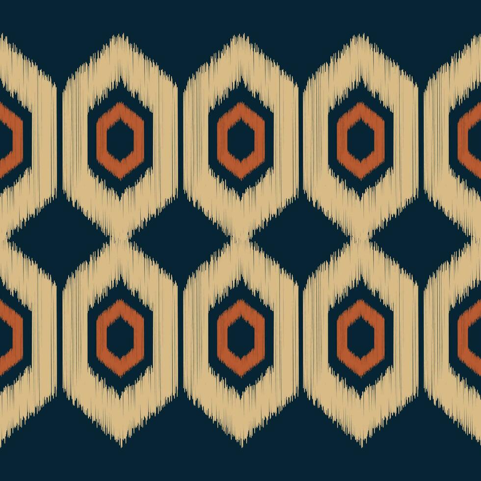 ethnisch Ikat Stoff Muster geometrisch Stil.afrikanisch Ikat Stickerei ethnisch orientalisch Muster Blau Hintergrund. abstrakt, Vektor, Illustration. Textur, Kleidung, Rahmen, Dekoration, Teppich, Motiv. vektor