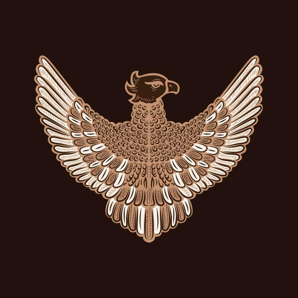 javanisch Batik Vogel Symbol nahtlos Muster Vektor Bild