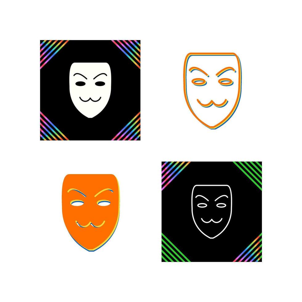 Hacker-Maskenvektor-Symbol vektor