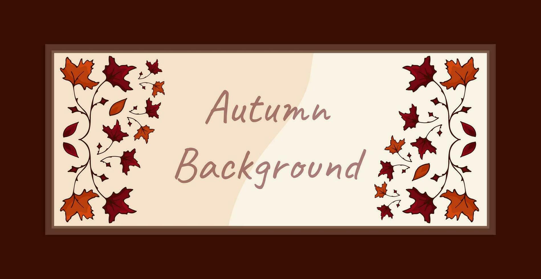 Vektor Herbst horizontal Banner mit Herbst Blatt. Hintergrund mit Kopieren Raum im Herbst Farben.