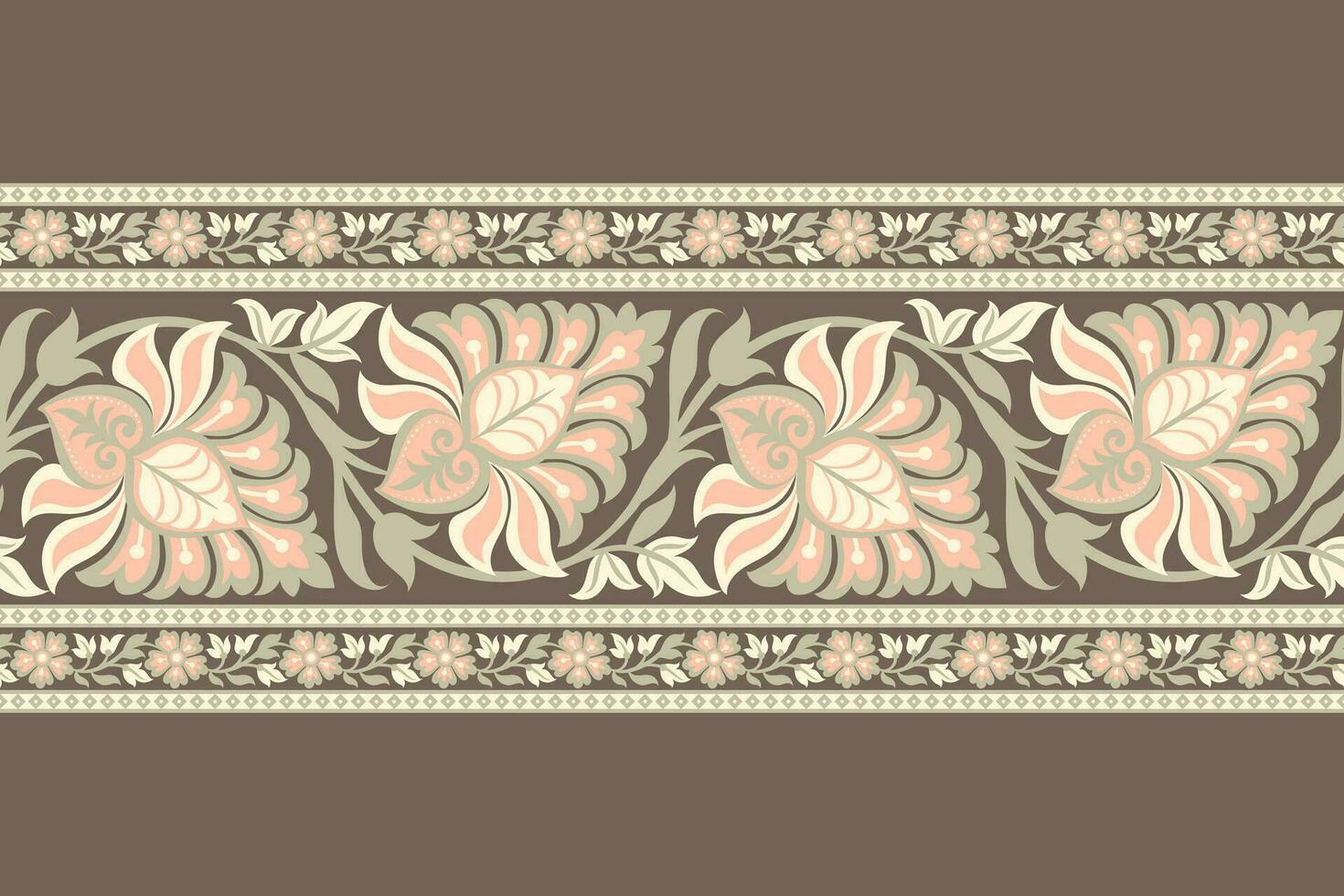 Blumen- Muster nahtlos. Hintergrund nahtlos Muster geometrisch ethnisch Muster Design zum Hintergrund, Teppich, Hintergrund, Kleidung, Verpackung, Batik, Stoff, Drucken Textil- Illustration. vektor