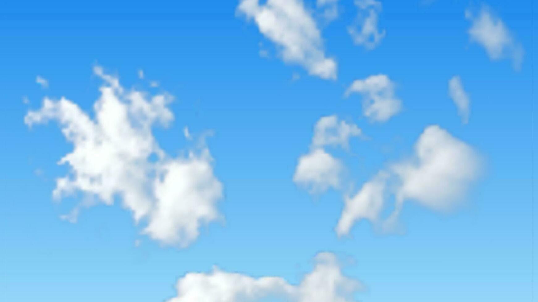 natürlicher hintergrund mit wolke am blauen himmel. realistische wolke auf blauem hintergrund. Vektor-Illustration vektor