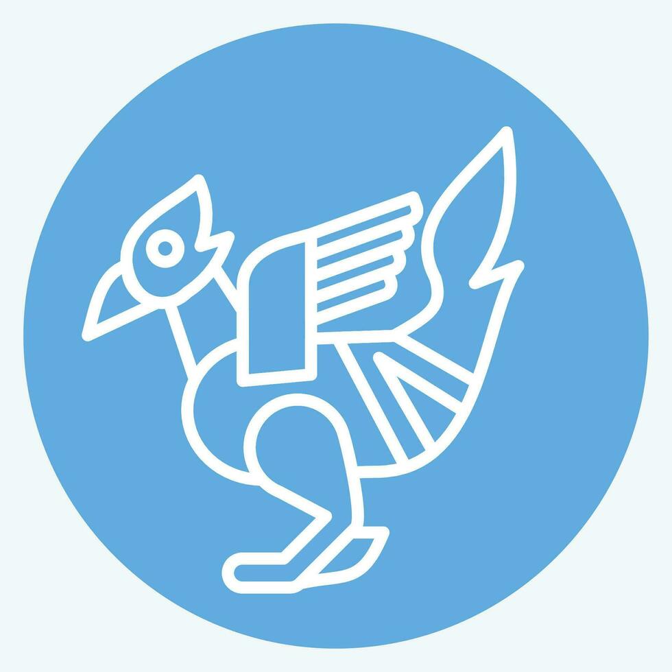 Symbol Vogel Statuen. verbunden zu Kambodscha Symbol. Blau Augen Stil. einfach Design editierbar. einfach Illustration vektor