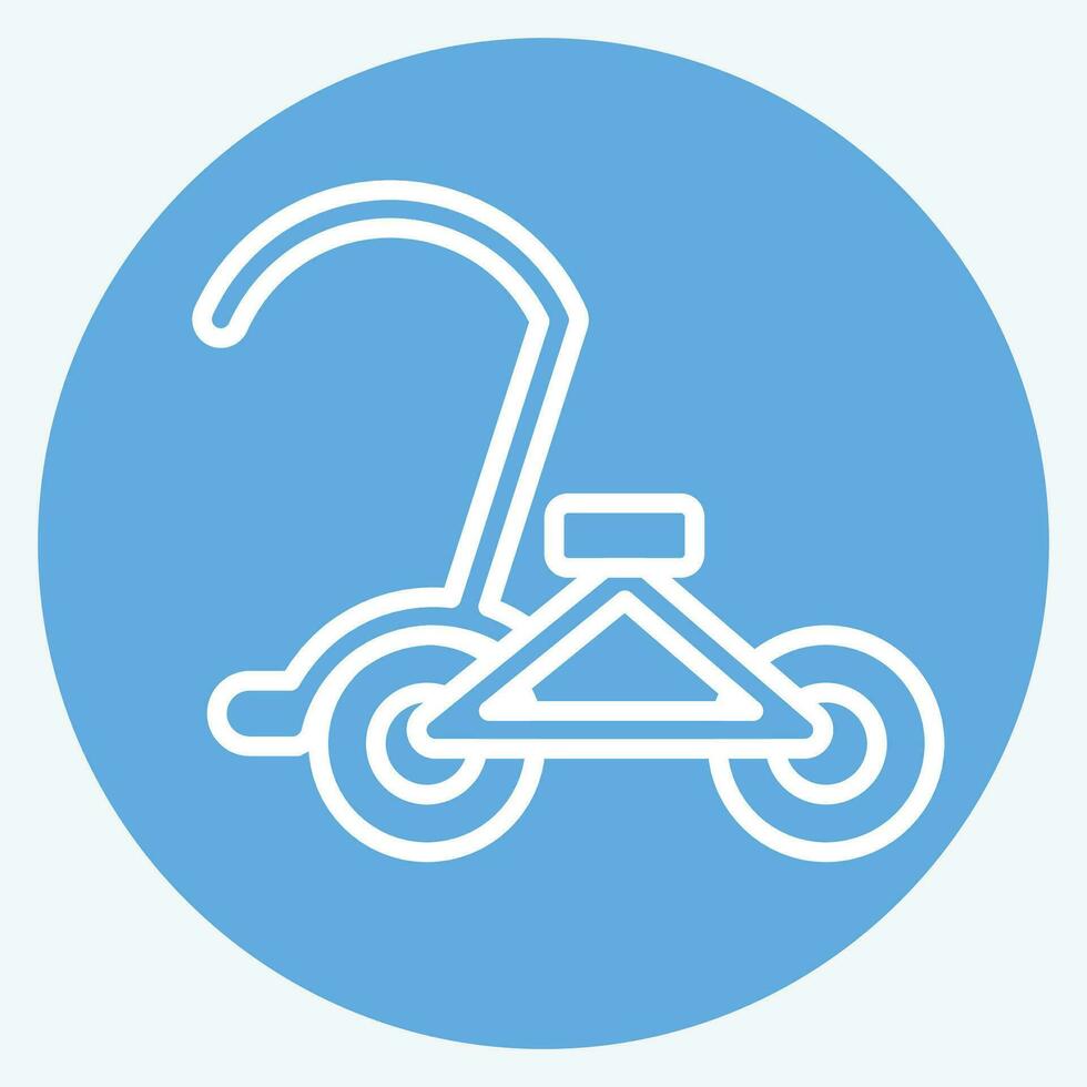 ikon cykel. relaterad till cambodia symbol. blå ögon stil. enkel design redigerbar. enkel illustration vektor