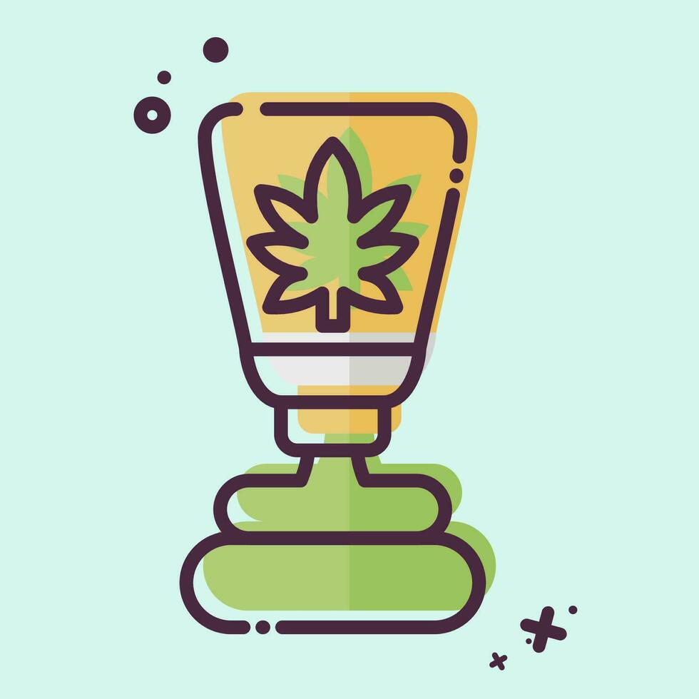 ikon cbd grädde. relaterad till cannabis symbol. mbe stil. enkel design redigerbar. enkel illustration vektor