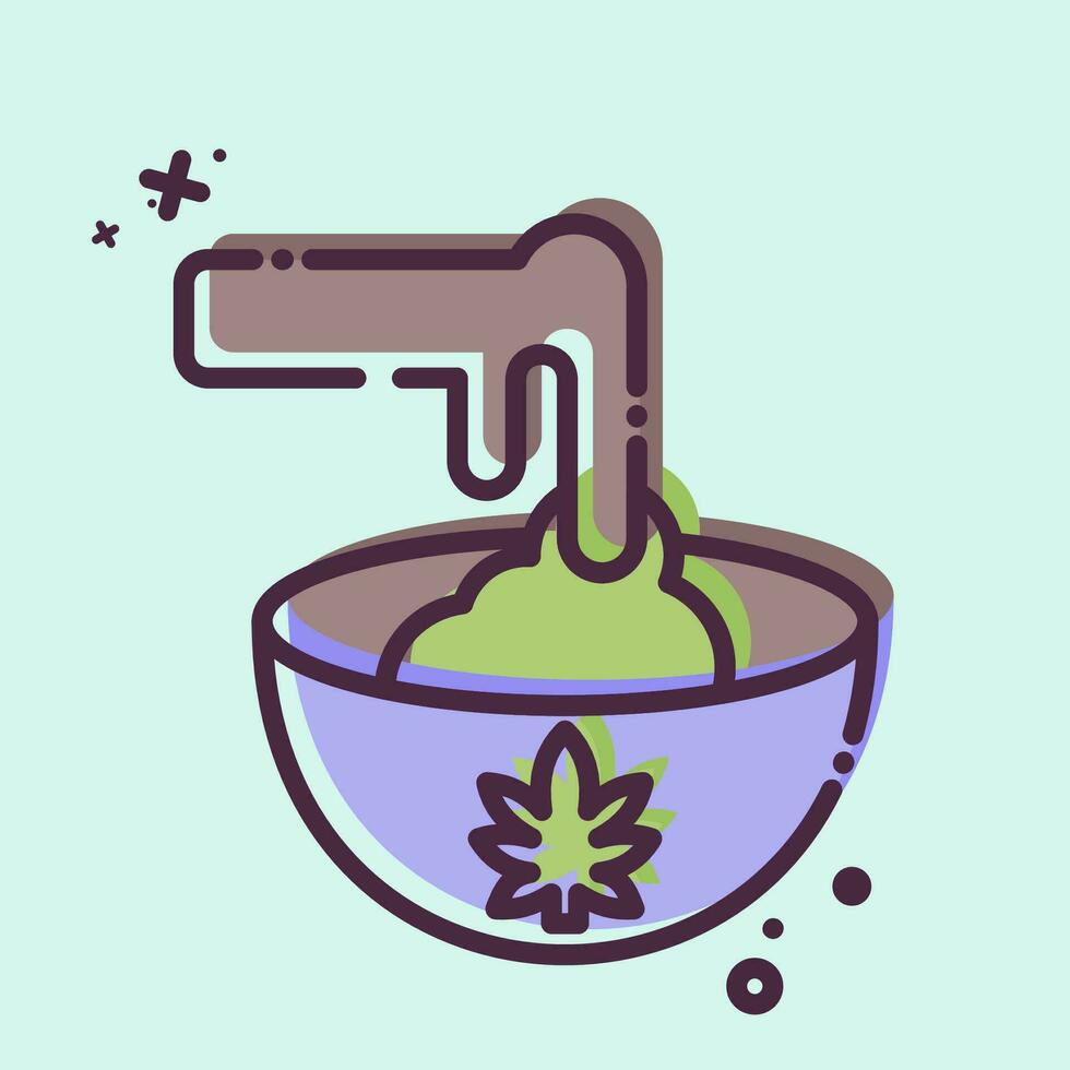 Symbol konzentriert. verbunden zu Cannabis Symbol. mb Stil. einfach Design editierbar. einfach Illustration vektor