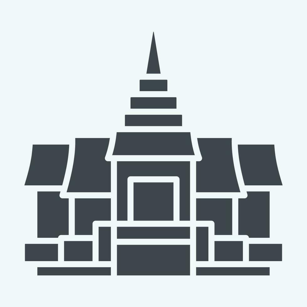 ikon pagod. relaterad till cambodia symbol. glyf stil. enkel design redigerbar. enkel illustration vektor