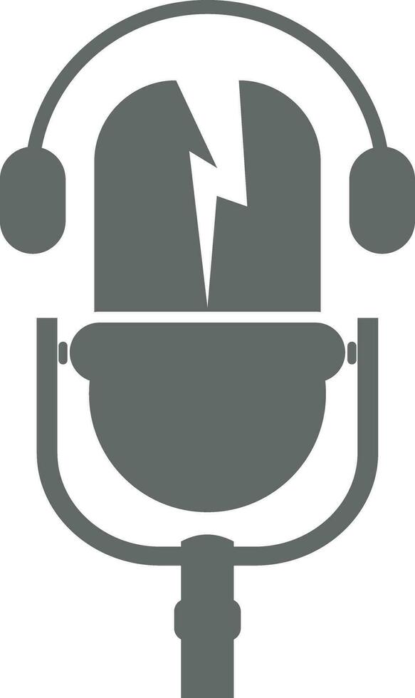 Podcast Logo Symbol Design Vektor