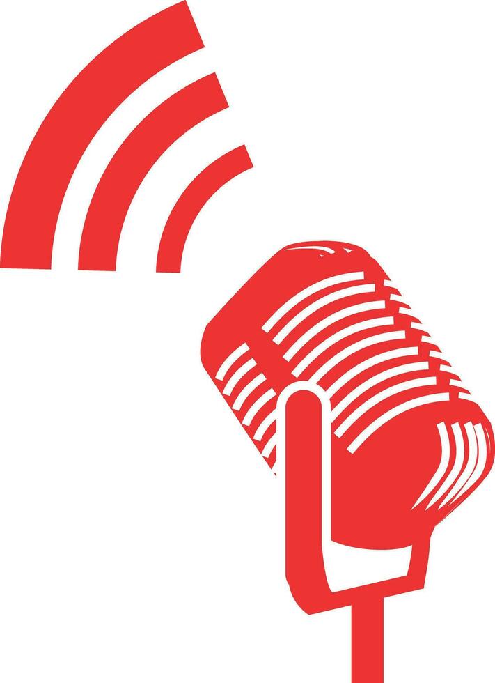 Podcast Logo Symbol Design Vektor