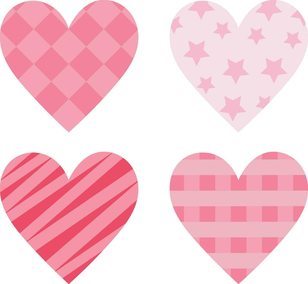 Liebe gestalten Vektor Satz. modern modisch Valentinstag Tag Symbol. Hand gezeichnet Liebe Muster.