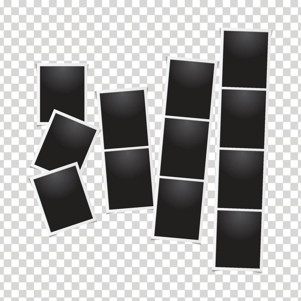vertikales Polaroid-Fotosammlungskonzept vektor
