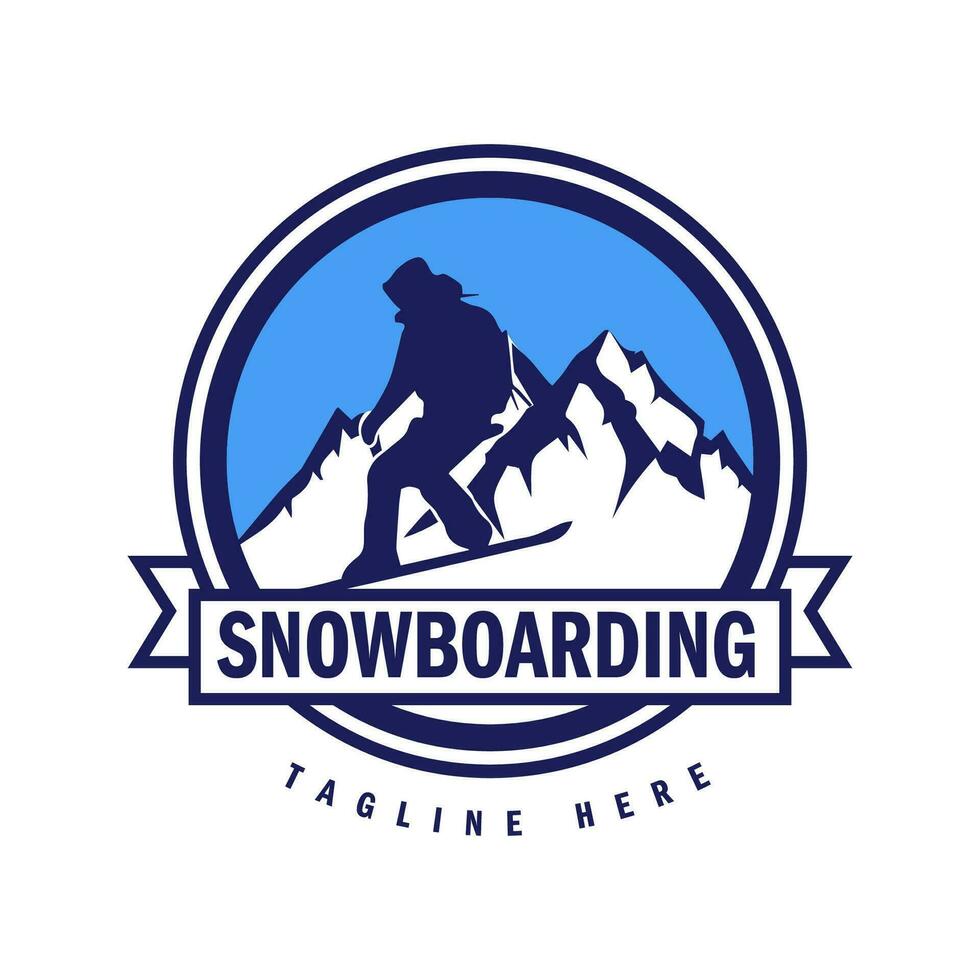 Snowboarden Logo Design Vektor Illustration
