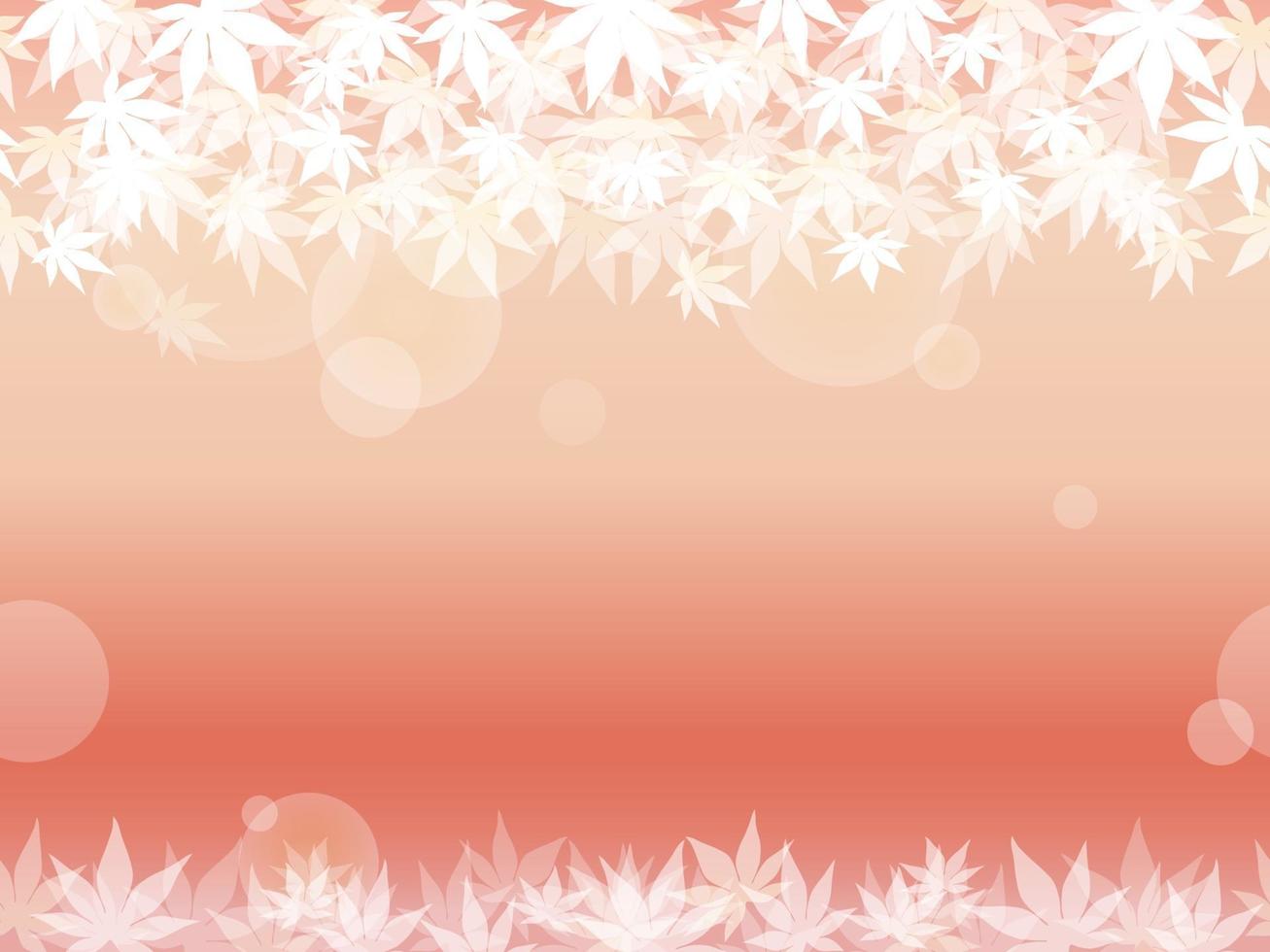nahtloser Ahornblattrahmen auf einem rosa Hintergrund. horizontal wiederholbar. Vektor-Illustration. vektor