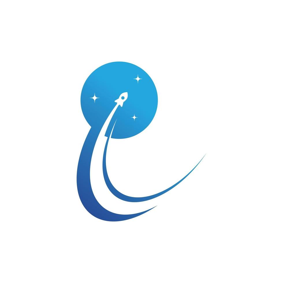Rakete Vektor Illustration Symbol Logo Design Vorlage