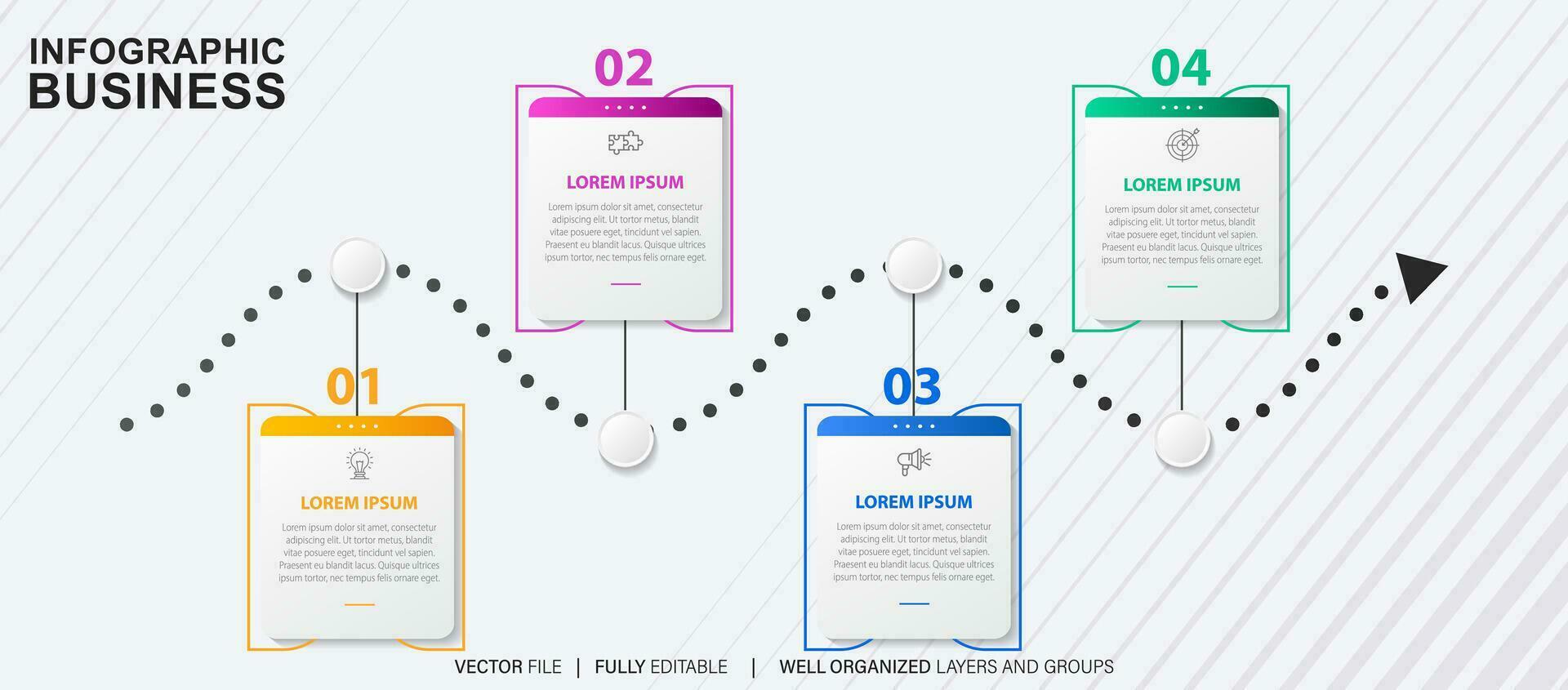 vektor abstrakt element tidslinje infografik.