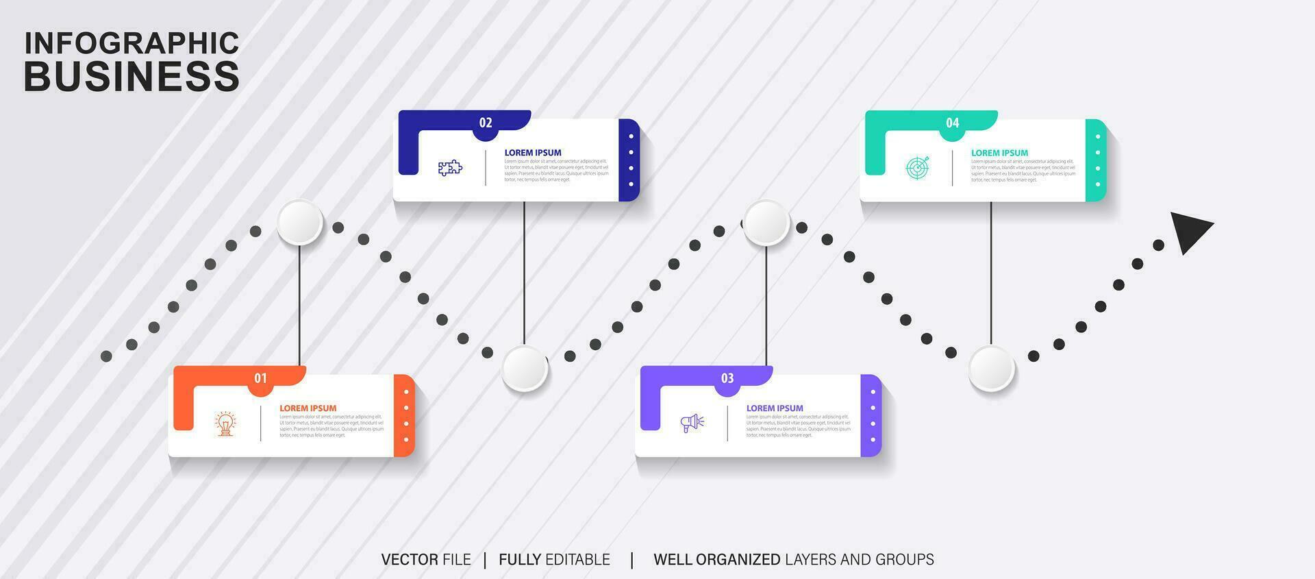 vektor abstrakt element tidslinje infografik.