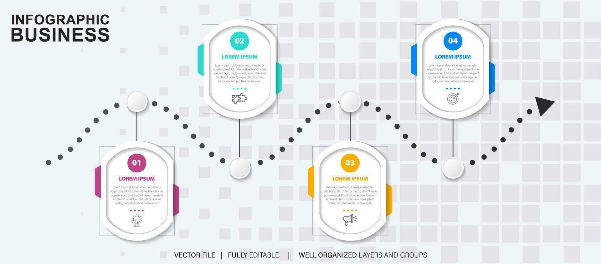 vektor abstrakt element tidslinje infografik.