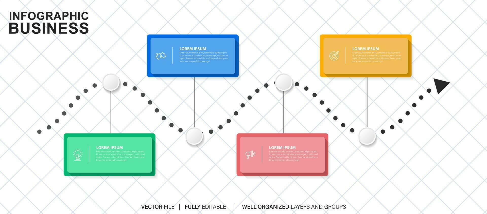 infographic tidslinje mall företag concept.vector kan vara Begagnade för arbetsflöde layout, diagram, siffra steg upp alternativ, webb design ,årlig Rapportera vektor