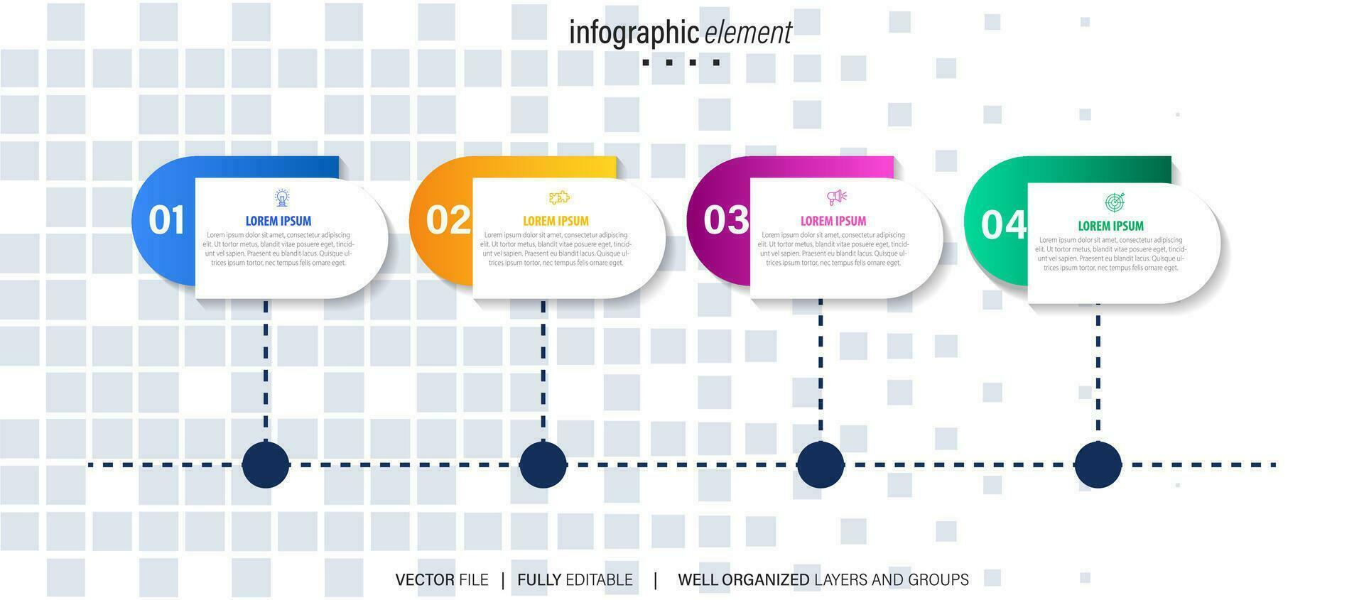Business Road Map Timeline Infografik Icons für abstrakte Hintergrundvorlage Meilenstein Element moderne Diagramm Prozesstechnologie digitale Marketingdaten Präsentation Diagramm Vektor-Illustration vektor