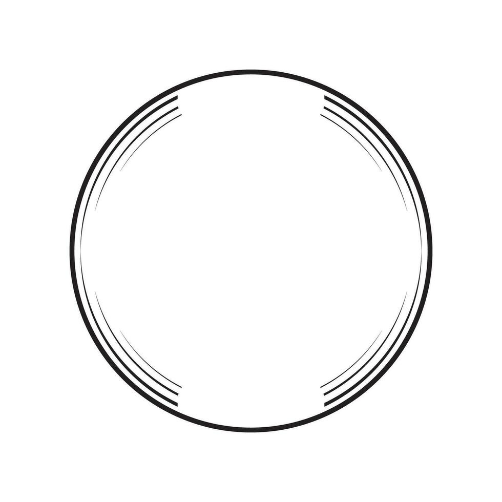 Kreis Rahmen mit Linie Stil Illustration vektor