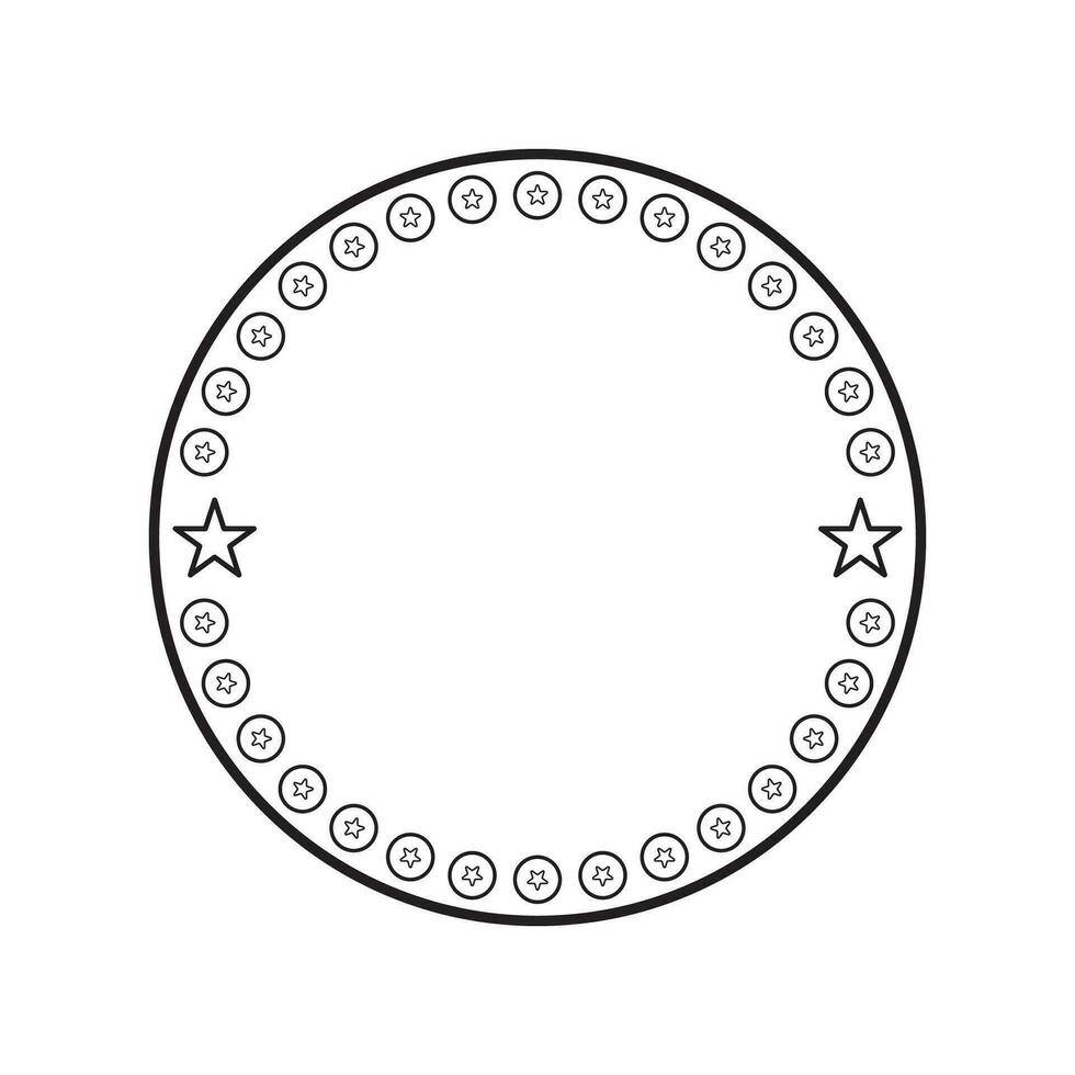 cirkel ram med linje stil illustration vektor