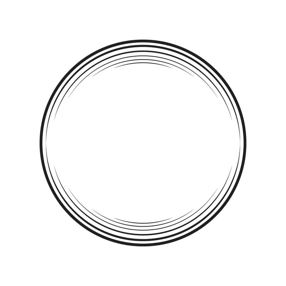 Kreis Rahmen mit Linie Stil Illustration vektor