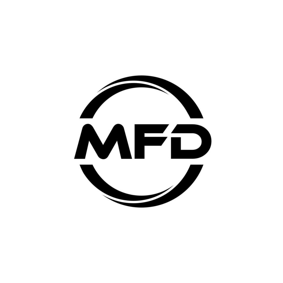 mfd brev logotyp design, inspiration för en unik identitet. modern elegans och kreativ design. vattenmärke din Framgång med de slående detta logotyp. vektor