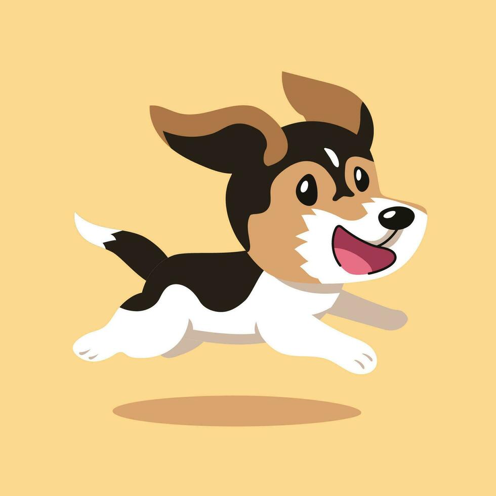 Vektor Karikatur süß Laufen Hund