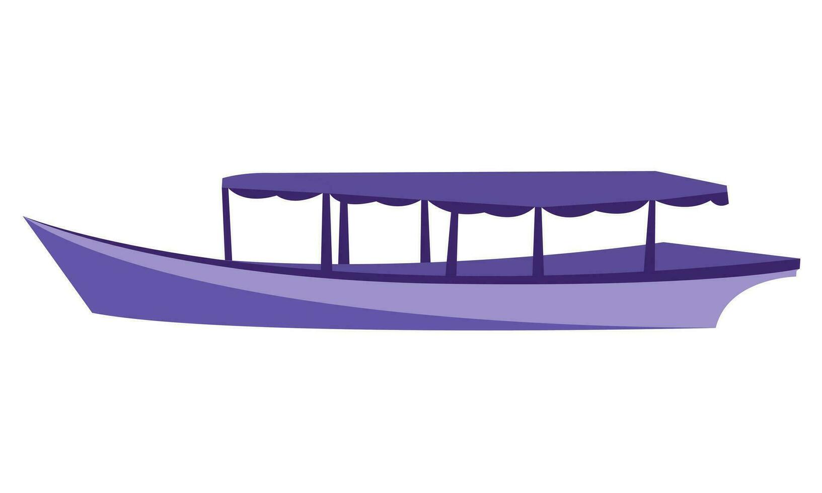 Illustration von ein Angeln Boot auf ein Weiß Hintergrund vektor