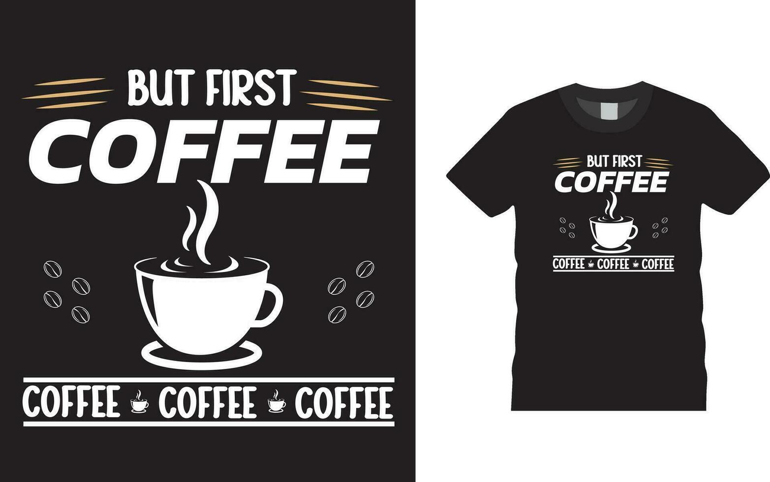 aber zuerst Kaffee vektor