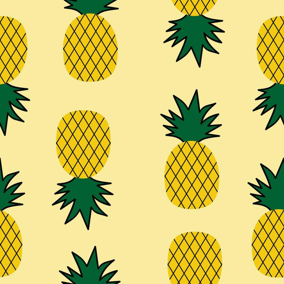 Ananas nahtlos Muster zum Hintergrund. Verpackung, oder Hintergrund vektor