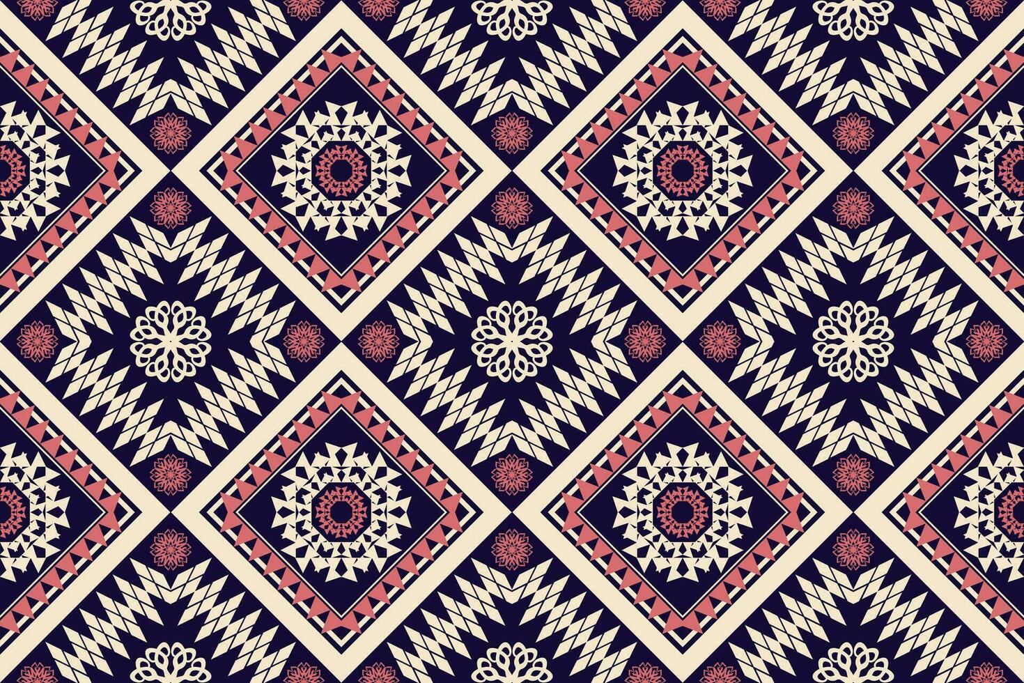 geometrisch ethnisch aztekisch Stickerei Stil.Figur Ikat orientalisch traditionell Kunst Musterdesign zum ethnisch Hintergrund, Hintergrund, Mode, Kleidung, Verpackung, Stoff, Element, Sarong, Grafik, Vektor Illustration.