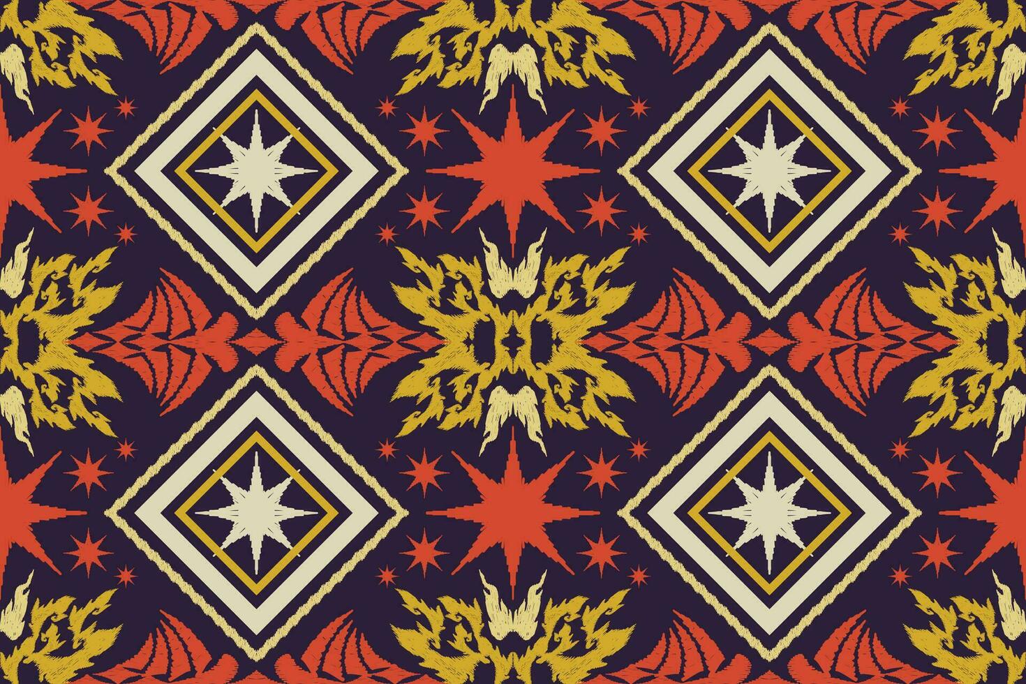 geometrisch ethnisch aztekisch Stickerei Stil.Figur Ikat orientalisch traditionell Kunst Musterdesign zum ethnisch Hintergrund, Hintergrund, Mode, Kleidung, Verpackung, Stoff, Element, Sarong, Grafik, Vektor Illustration.