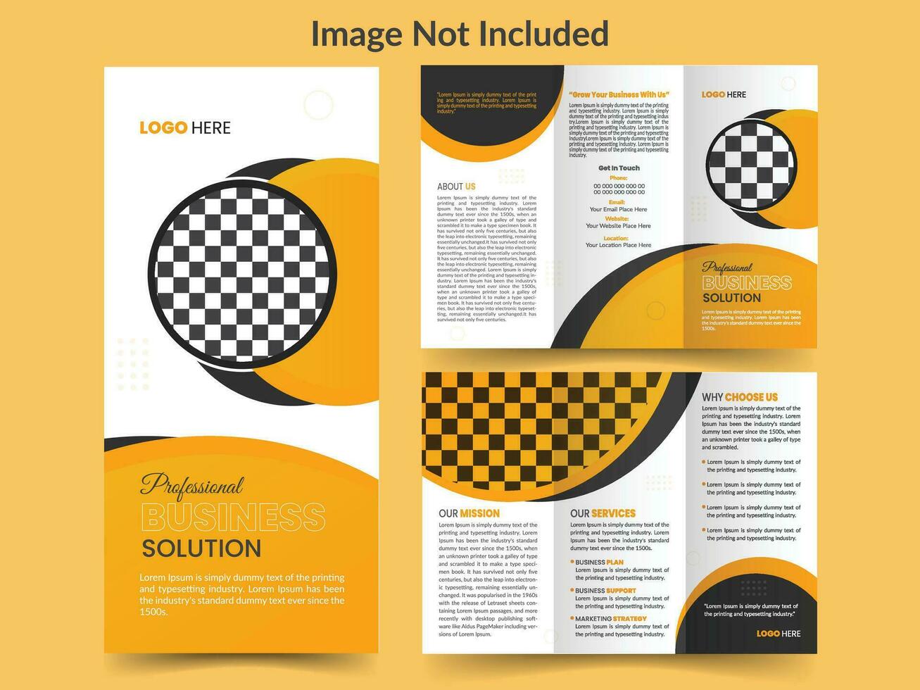 kreativ modern företag trifold broschyr mall vektor