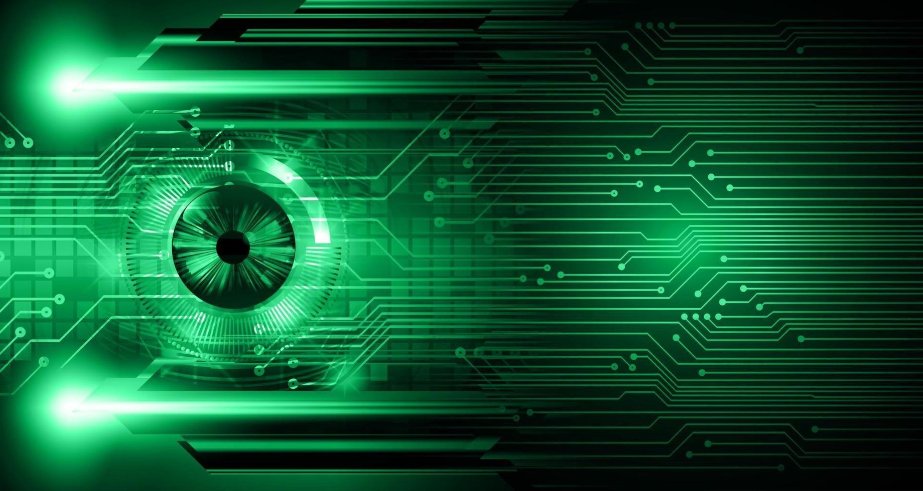 Hintergrund des zukünftigen Technologiekonzepts der Augen-Cyber-Schaltung vektor